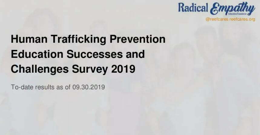 Human Trafficking Prevention and Education Successes and Challenges Survey 2019