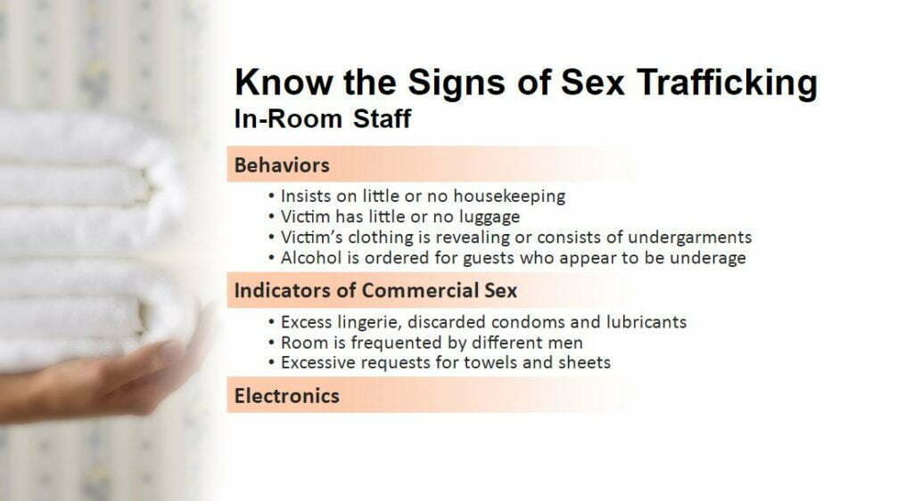 "Preventing Human Trafficking: Recognize the Signs" from ECPAT Slide where I can unlock the bullets