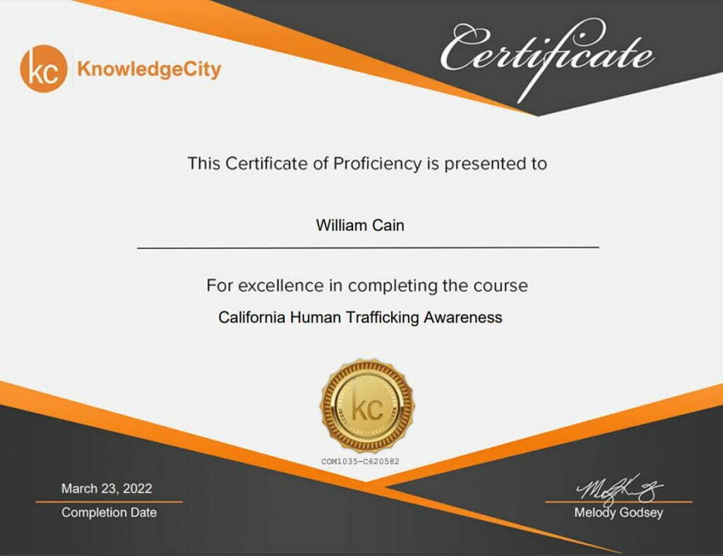 Knowledge Vault - Online Courses - Learn what human trafficking is (with an emphasis on California) through this online course from KnowledgeCity