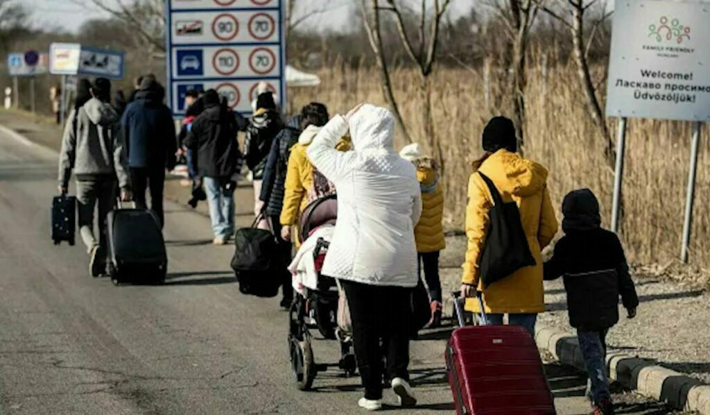 Ukraine + Russia War is a Human Trafficking Crisis: Refugees on foot