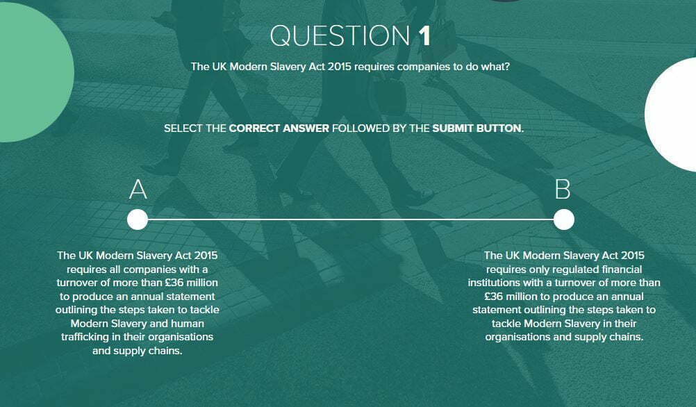 REVIEW: Modern Slavery & Human Trafficking online course from Themis Knowledge: Q1