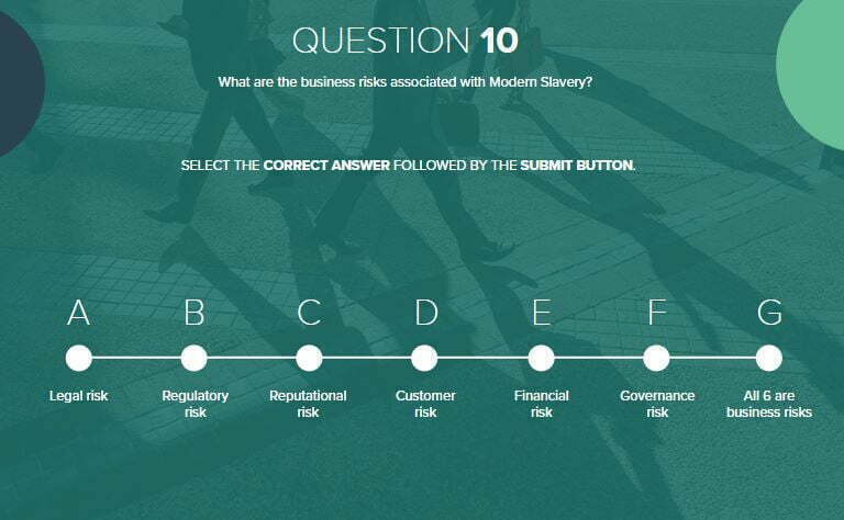 REVIEW: Modern Slavery & Human Trafficking online course from Themis Knowledge: Q10