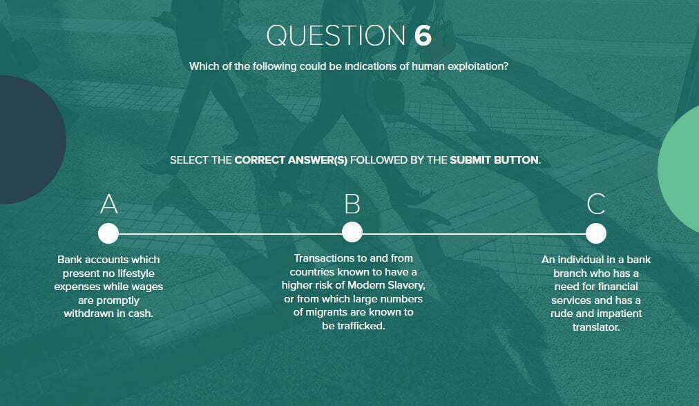 REVIEW: Modern Slavery & Human Trafficking online course from Themis Knowledge: Q6