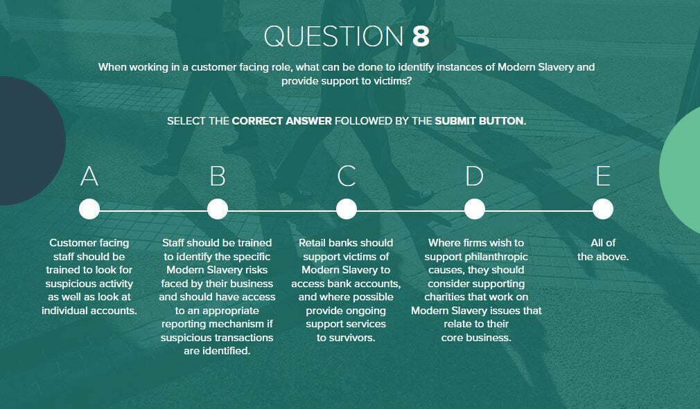 REVIEW: Modern Slavery & Human Trafficking online course from Themis Knowledge: Q8