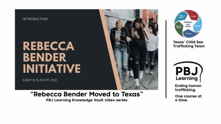 “Rebecca Bender Moved to Texas!” – from Texas’ Child Sex Trafficking Team