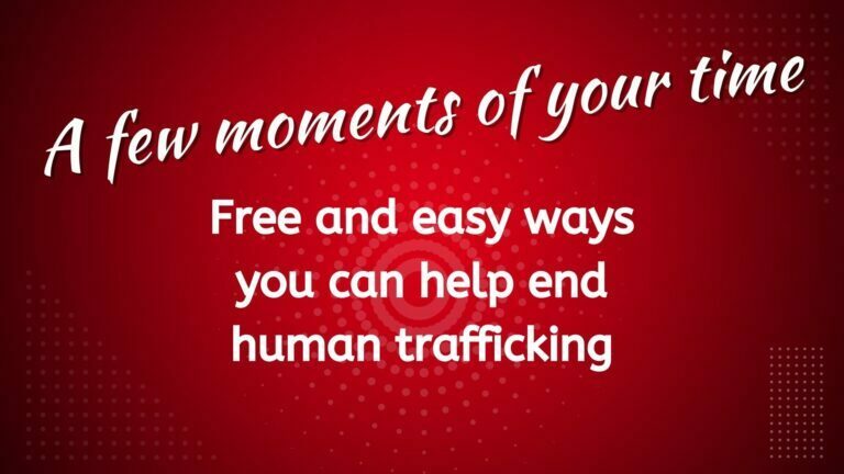 How to help improve human trafficking training in one click