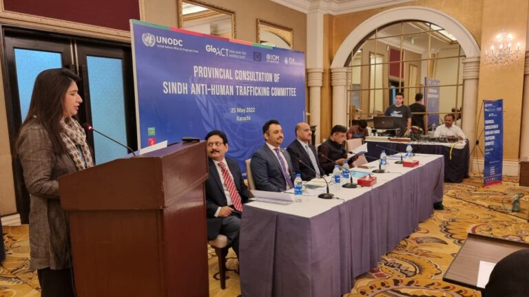 Engaging stakeholders to counter human trafficking: UNODC provides platform for the Sindh Anti-Human Trafficking Committee to hold a provincial consultation