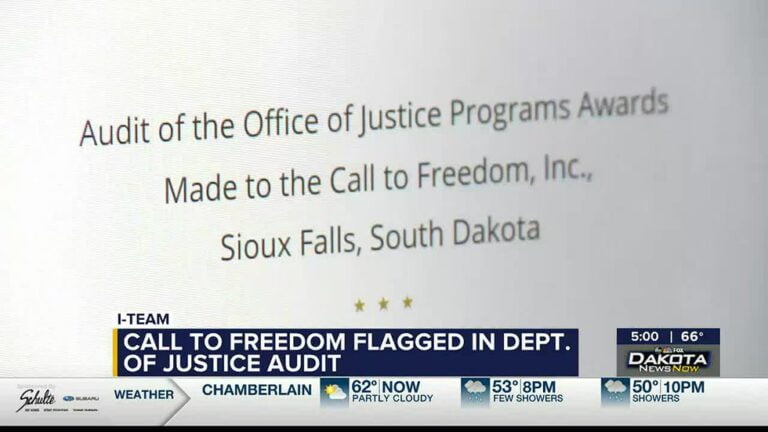 Non-Profit Call to Freedom flagged in Department of Justice audit