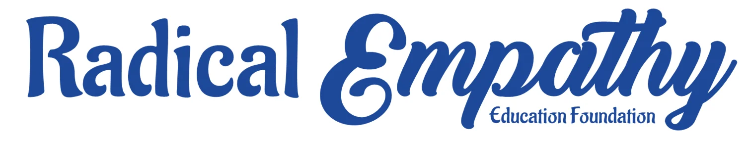 Radical Empathy Education Foundation logo blue on white