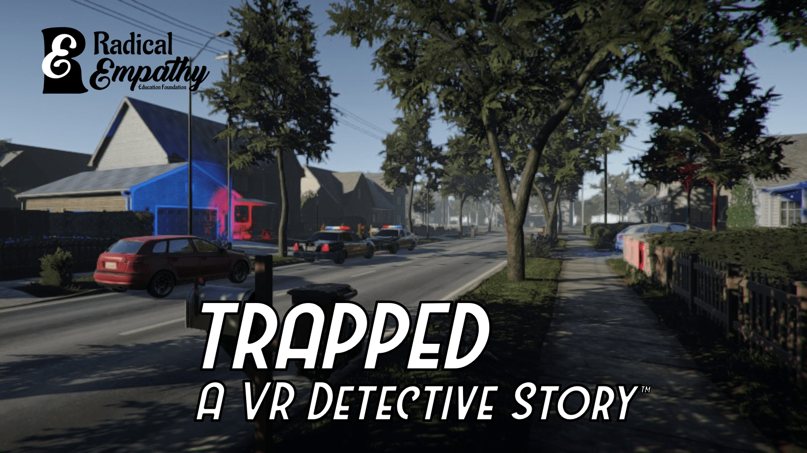 TRAPPED: A VR Detective Story logo and screenshot