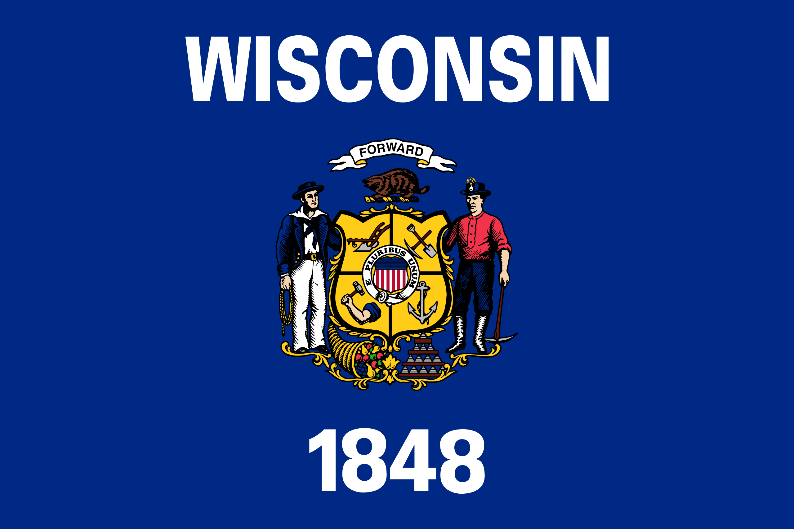 American State Flag - Wisconsin