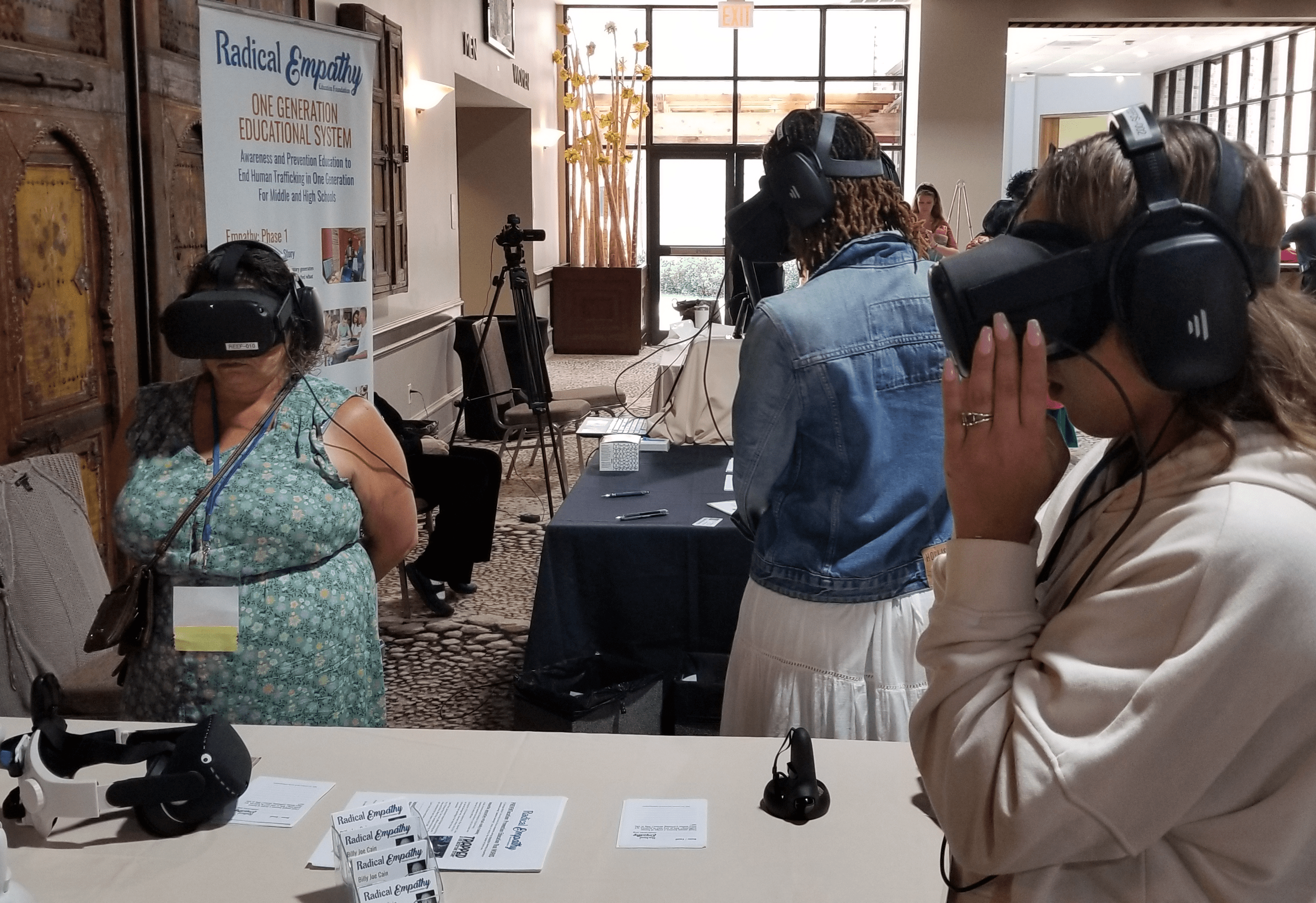 women using Oculus Meta Quest Virtual Reality Headsets