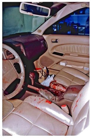 The interior of Bernice Novack's car, found bloodied outside her Fort Lauderdale home