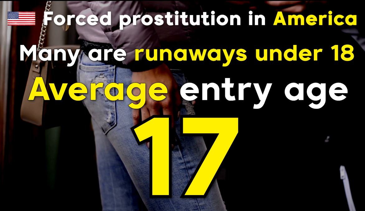 Average age of entry in sex trafficking is 17