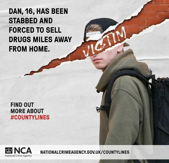 A warning image about county lines drugs gangs on the NCA website. (NCA)