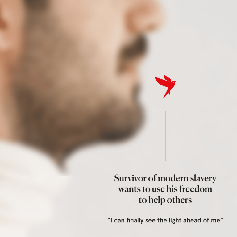 ‘Someone helped me, so I would like to help someone else’, says survivor of modern slavery