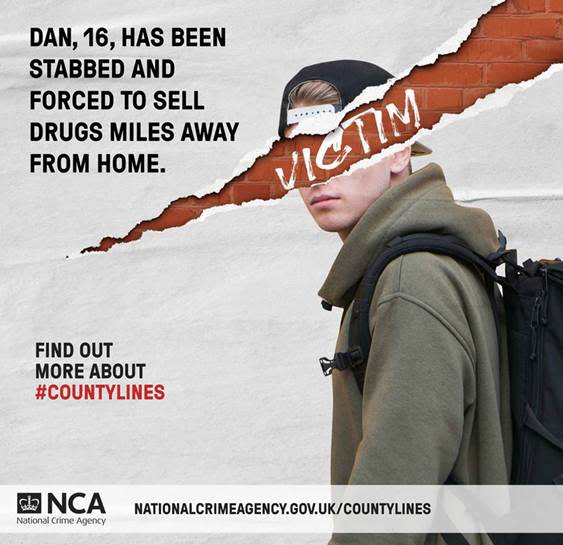 A warning image about county lines drugs gangs on the NCA website. (NCA)