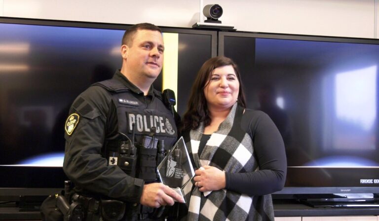 Recovering addict and human trafficking survivor calls northern OPP officer her 'hero'