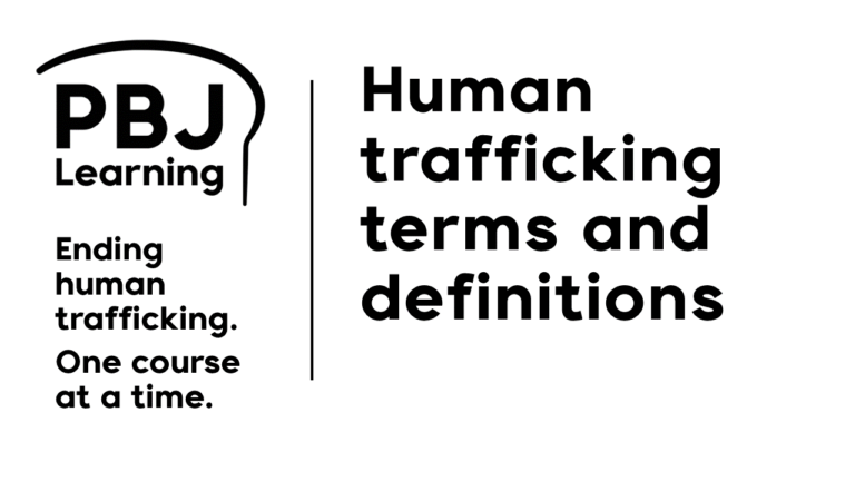 Human trafficking terms