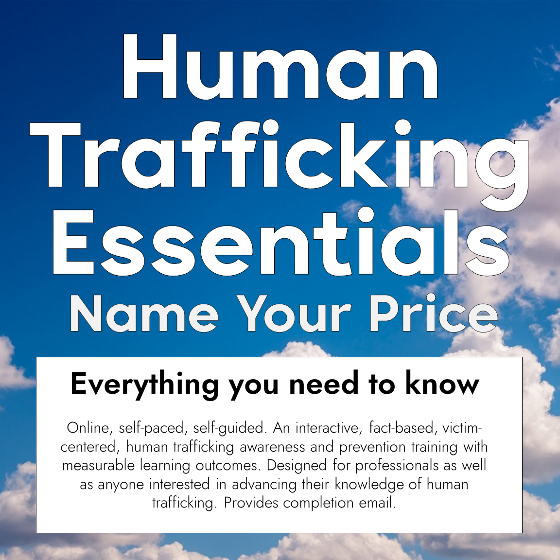 Human Trafficking Course Online