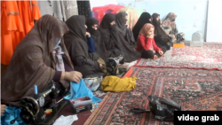 A sewing studio in Farah Province is offering training for women who can do little else under the Taliban.