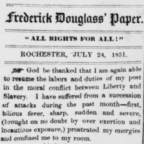 Frederick Douglass’ Paper 1851-07-24