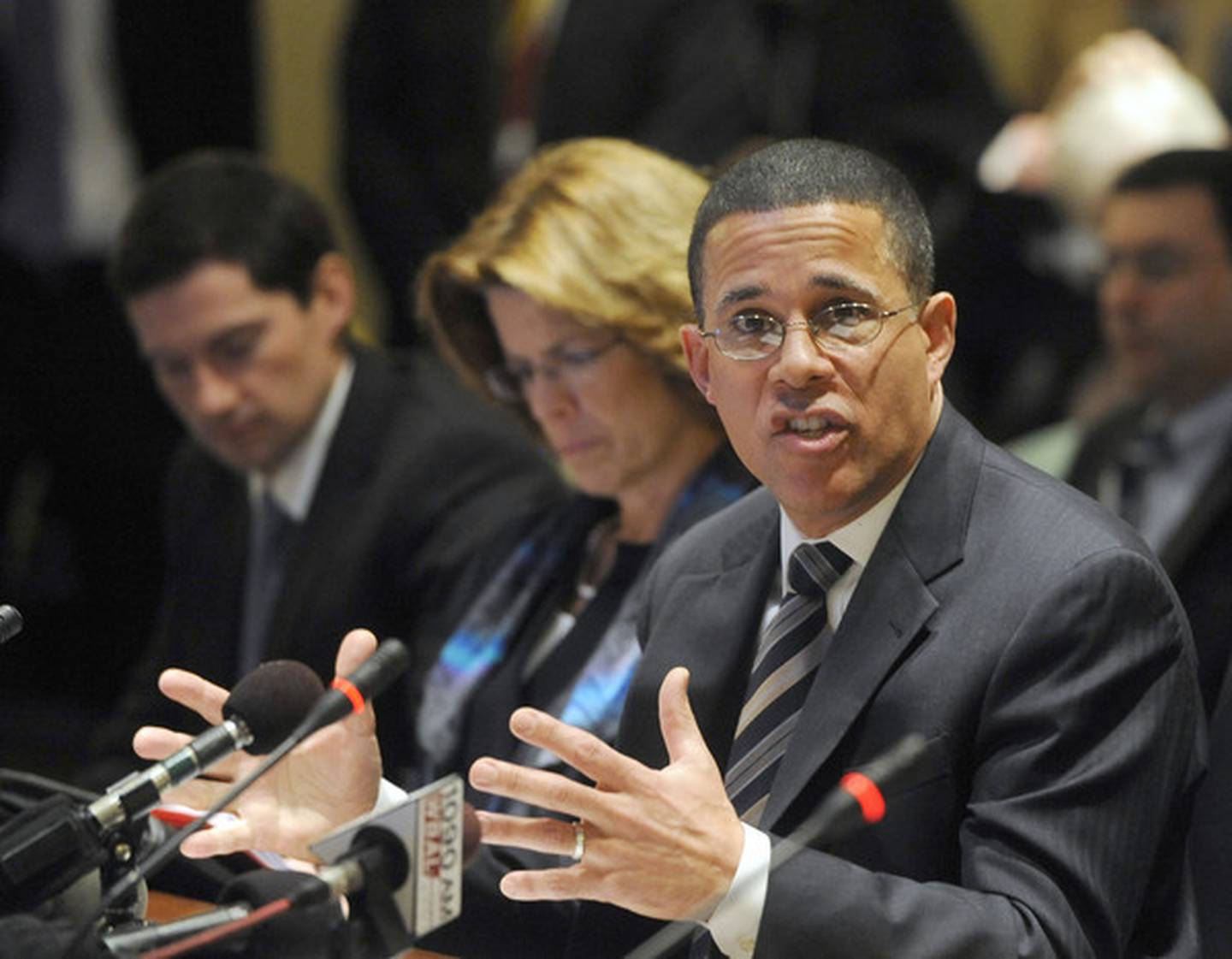 Then-Lt. Gov. Anthony Brown testified before the House Health and Government Committee about Maryland's health exchange.