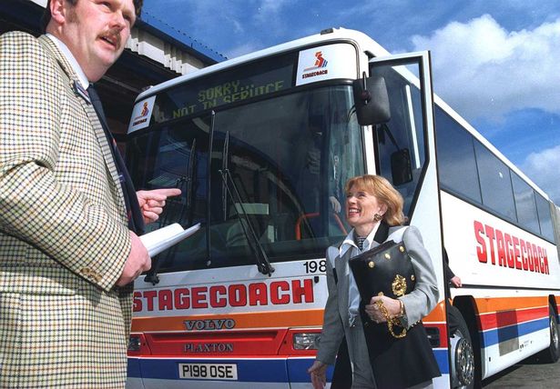 Dame Ann Gloag (right) founded Stagecoach in 1980