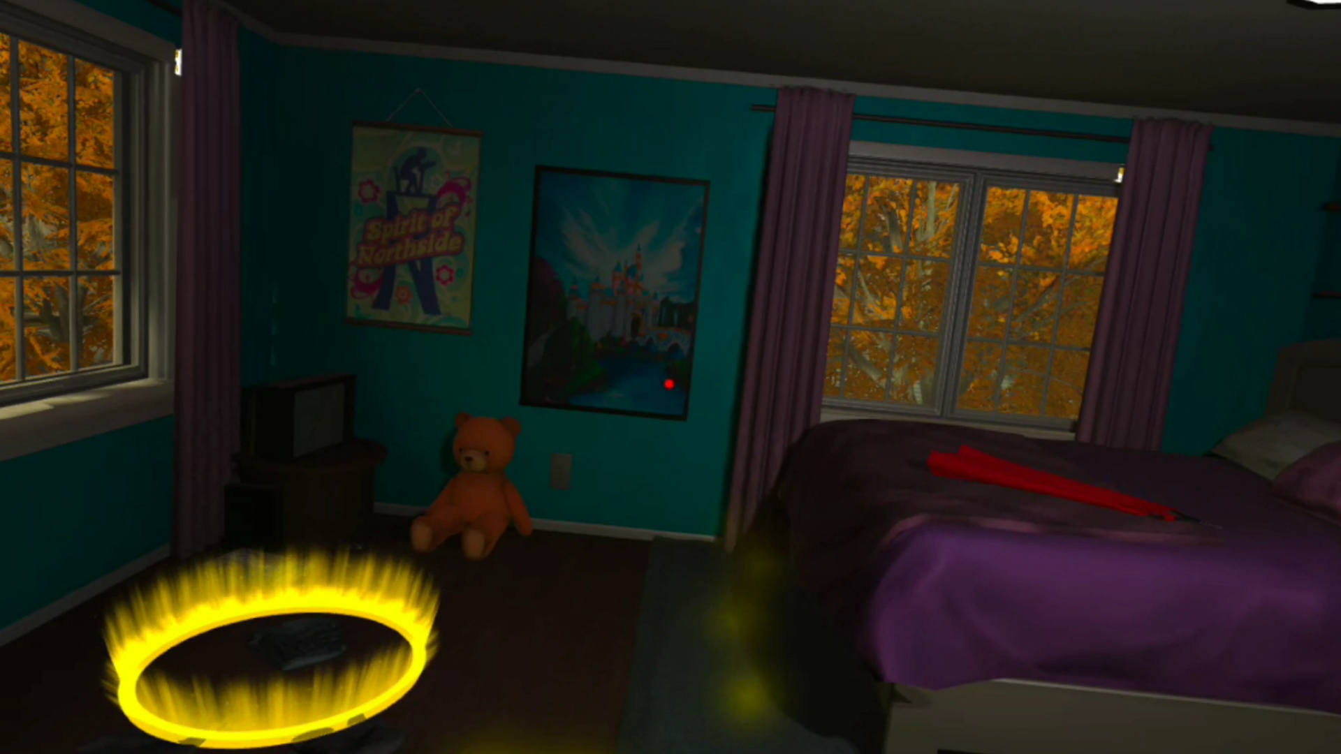 TRAPPED screenshot - Kid room looking at teddy from computer