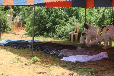 Exhumation of Shakahola cult members' bodies (file photo).