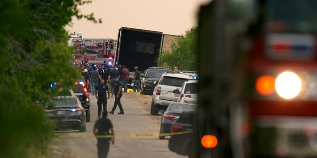 Migrant body bags in San Antonio, Texas