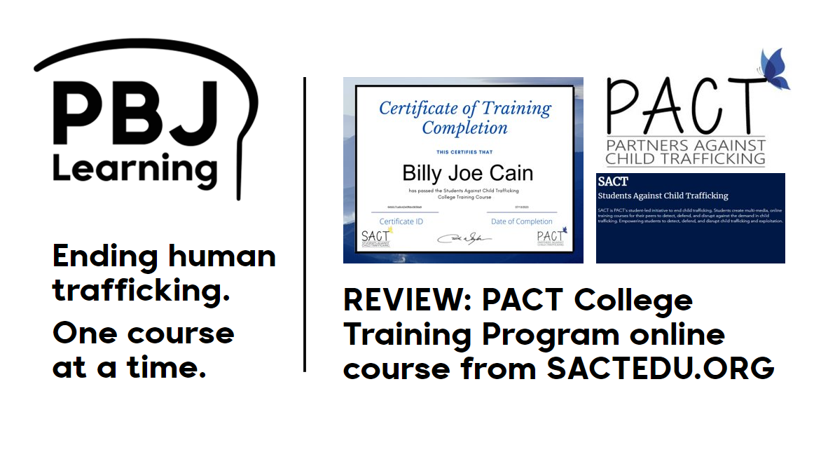 REVIEW PACT College Training Program online course from SACTEDU.ORG​
