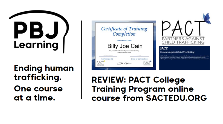 REVIEW: PACT College Training Program online course from SACTEDU.ORG