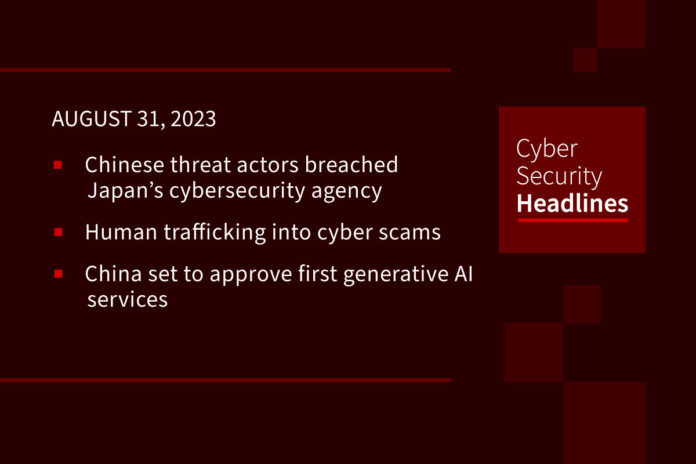 China hacked Japan’s NISC, trafficking fuels cyber scams