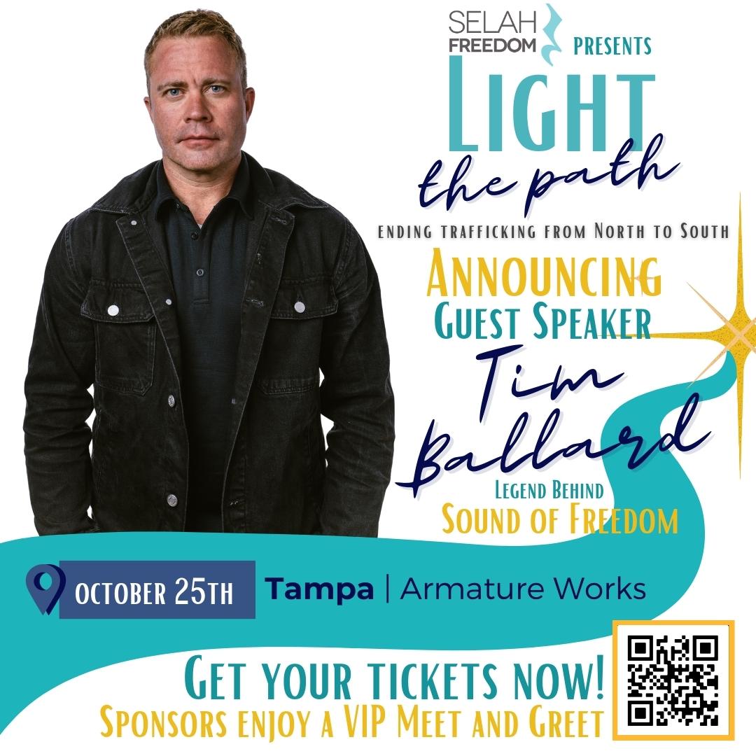 Selah Freedom presents Light the Path event on October 25th, 2023 at Armature Works in Tampa, FL